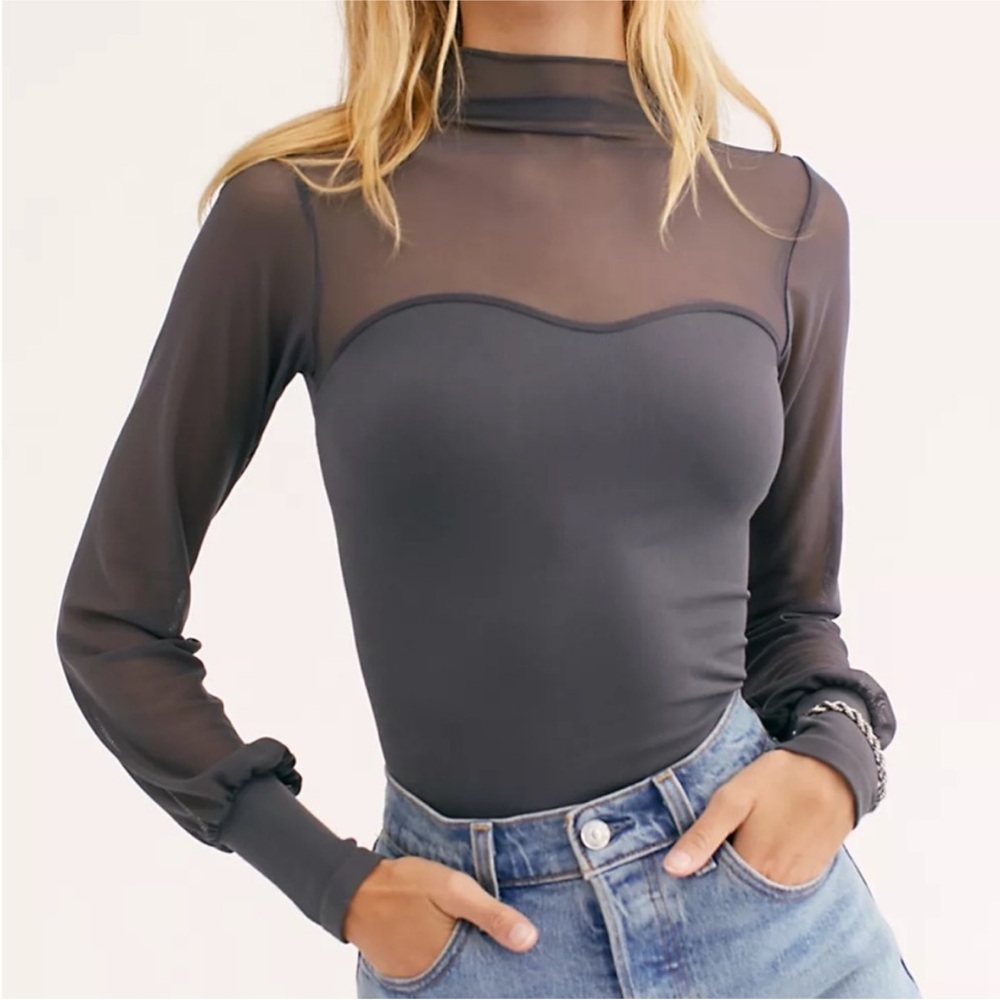 Free People Mesh Top